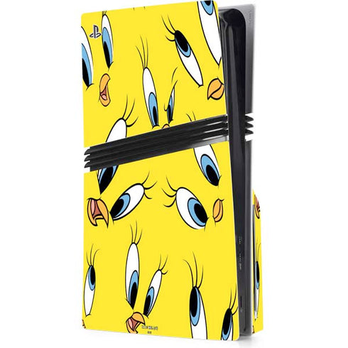 Looney Tunes Tweety Bird Super Sized Pattern PlayStation PS5 Skins