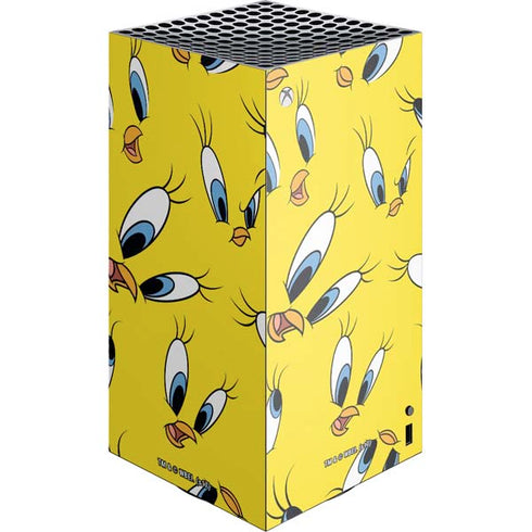 Looney Tunes Tweety Bird Super Sized Pattern XBox Series X Digital Edition Console Skin