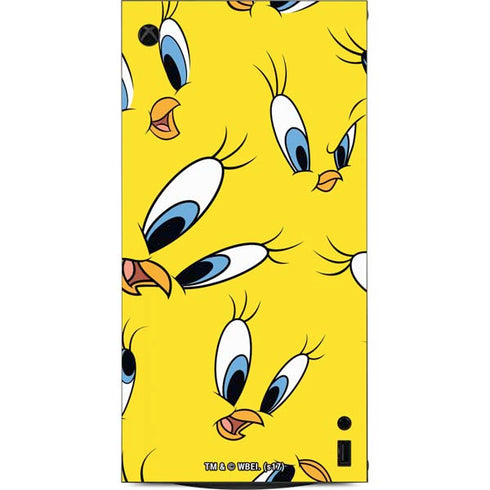 Looney Tunes Tweety Bird Super Sized Pattern XBox Series X Digital Edition Console Skin