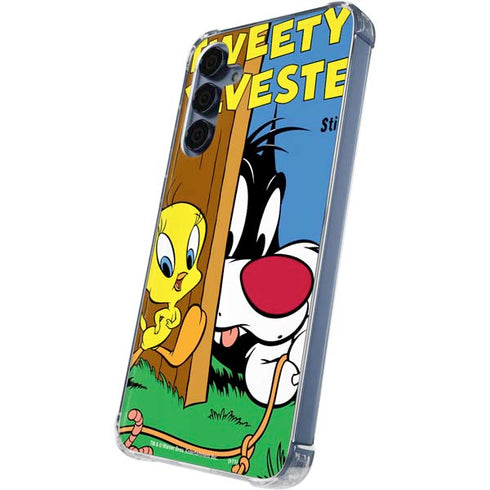 Looney Tunes Tweety Bird Sylvester Ten Cents Galaxy A55 5G Clear Case