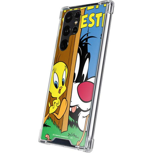 Looney Tunes Tweety Bird Sylvester Ten Cents Galaxy S23 Ultra Clear Case