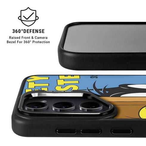 Looney Tunes Tweety Bird Sylvester Ten Cents Galaxy S25 Ultra Kickstand Case