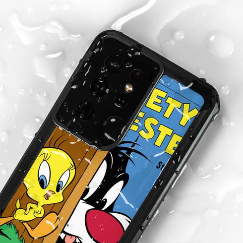 Looney Tunes Tweety Bird Sylvester Ten Cents Galaxy S24 Ultra Waterproof Case