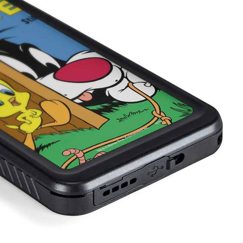 Looney Tunes Tweety Bird Sylvester Ten Cents Galaxy S24 Waterproof Case