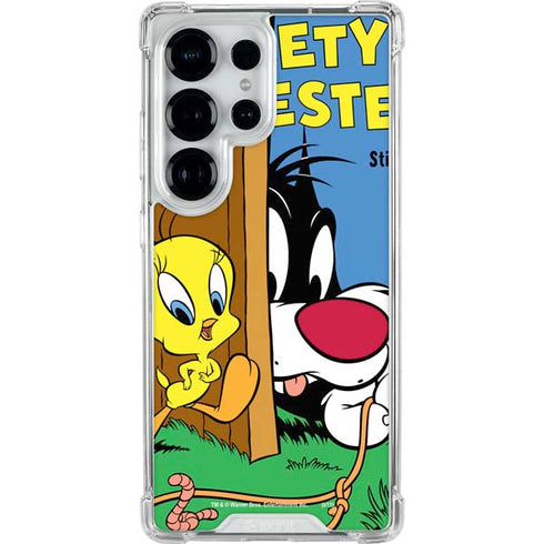 Looney Tunes Tweety Bird Sylvester Ten Cents Galaxy S25 Ultra Clear Case
