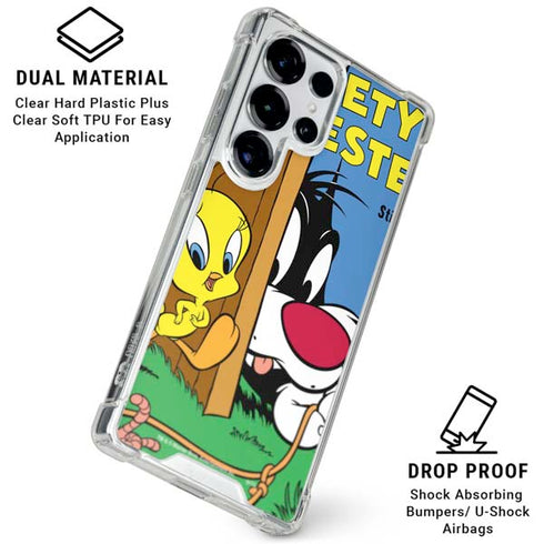 Looney Tunes Tweety Bird Sylvester Ten Cents Galaxy S26 Ultra Clear Case