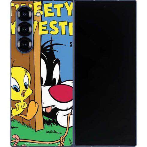 Looney Tunes Tweety Bird Sylvester Ten Cents Galaxy Z Fold6 Skin