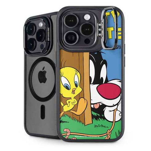 Looney Tunes Tweety Bird Sylvester Ten Cents iPhone 15 Pro Max Kickstand Case