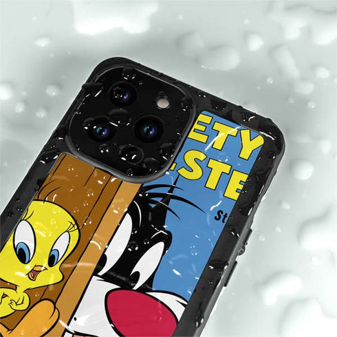 Looney Tunes Tweety Bird Sylvester Ten Cents iPhone 15 Pro Waterproof Case