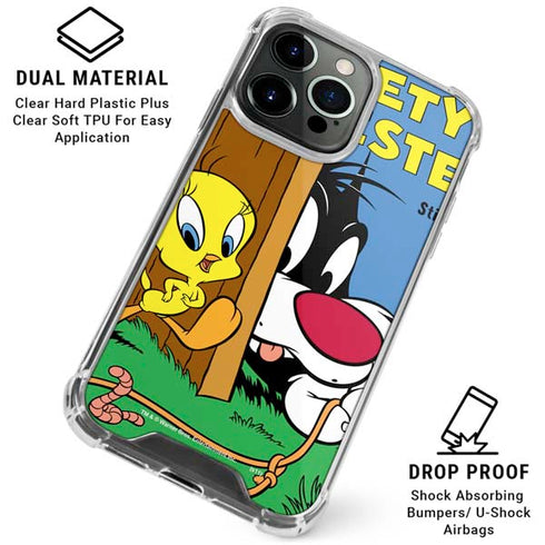 Looney Tunes Tweety Bird Sylvester Ten Cents iPhone 16 Pro Max Clear Case