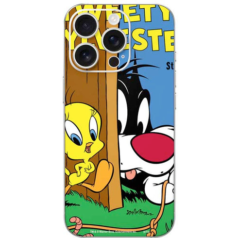Looney Tunes Tweety Bird Sylvester Ten Cents iPhone 16 Pro Skin