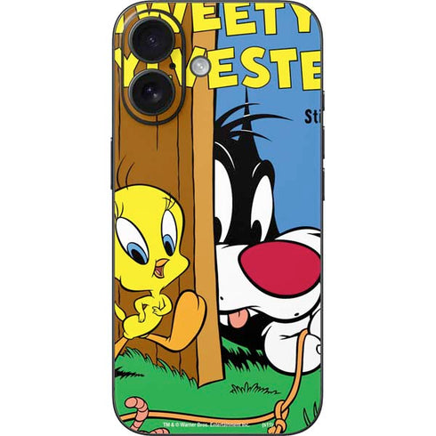 Looney Tunes Tweety Bird Sylvester Ten Cents iPhone 16 Skin