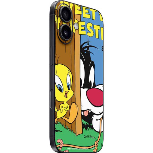 Looney Tunes Tweety Bird Sylvester Ten Cents iPhone 16 Skin