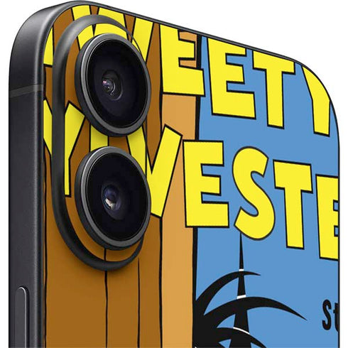 Looney Tunes Tweety Bird Sylvester Ten Cents iPhone 16 Skin