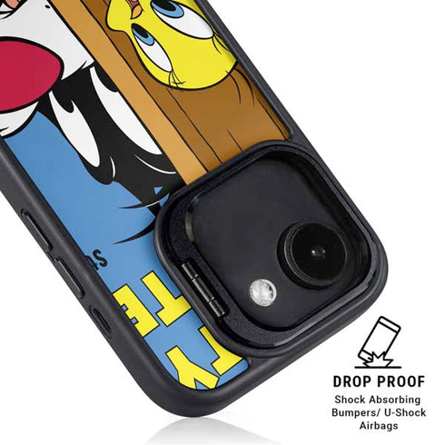 Looney Tunes Tweety Bird Sylvester Ten Cents iPhone 16e Kickstand Case