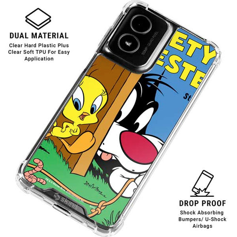 Looney Tunes Tweety Bird Sylvester Ten Cents Moto G Power 5G (2024) Clear Case