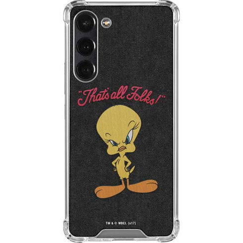 Looney Tunes Tweety Bird Thats All Folks Galaxy S24 FE Clear Case