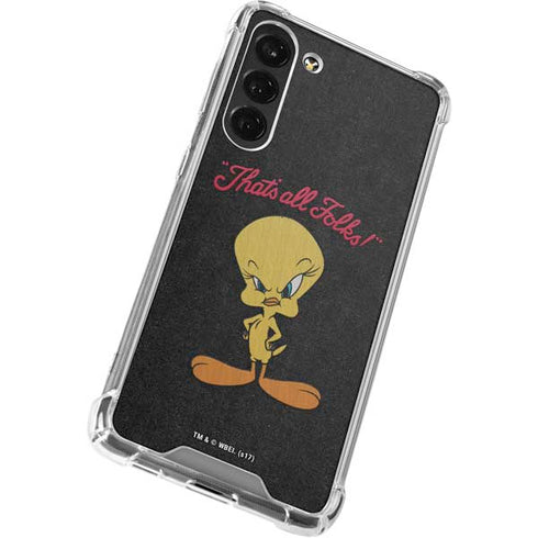 Looney Tunes Tweety Bird Thats All Folks Galaxy S24 FE Clear Case