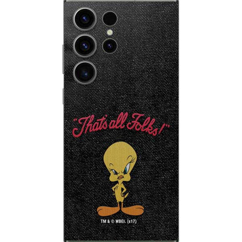 Looney Tunes Tweety Bird Thats All Folks Galaxy S24 Ultra Skin