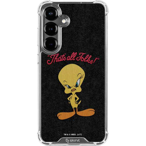 Looney Tunes Tweety Bird Thats All Folks Galaxy S26 Plus Clear Case