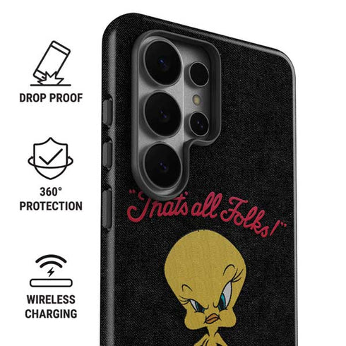 Looney Tunes Tweety Bird Thats All Folks Galaxy S26 Ultra Impact Case
