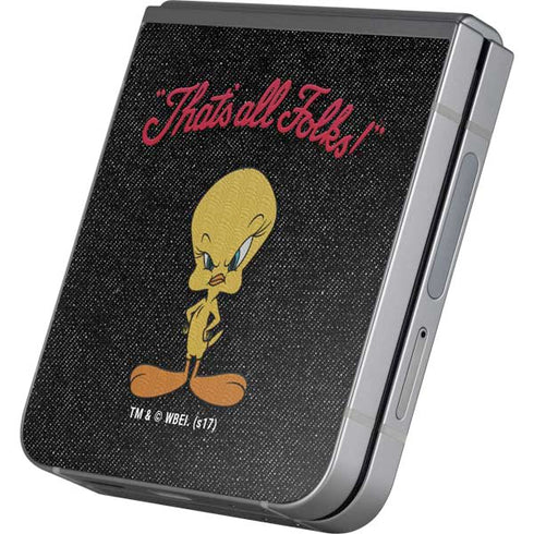Looney Tunes Tweety Bird Thats All Folks Galaxy Z Flip6 Skin