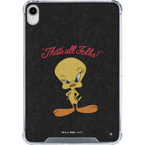 Looney Tunes Tweety Bird Thats All Folks iPad 11th Gen (2025) Clear Case