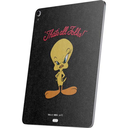 Looney Tunes Tweety Bird Thats All Folks Apple iPad Air Skin