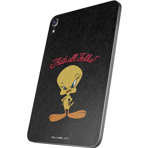 Looney Tunes Tweety Bird Thats All Folks Apple iPad Mini Skin