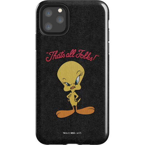 Looney Tunes Tweety Bird Thats All Folks iPhone Cases