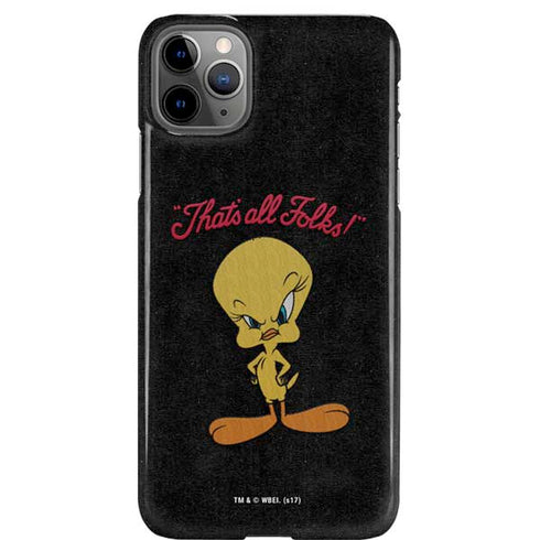 Looney Tunes Tweety Bird Thats All Folks iPhone Cases