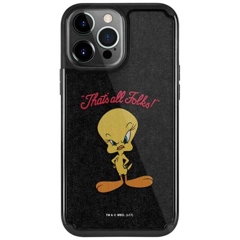 Looney Tunes Tweety Bird Thats All Folks iPhone Cases