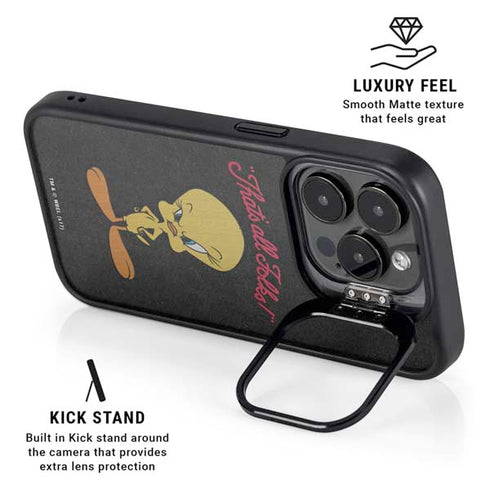 Looney Tunes Tweety Bird Thats All Folks iPhone 13 Pro Kickstand Case