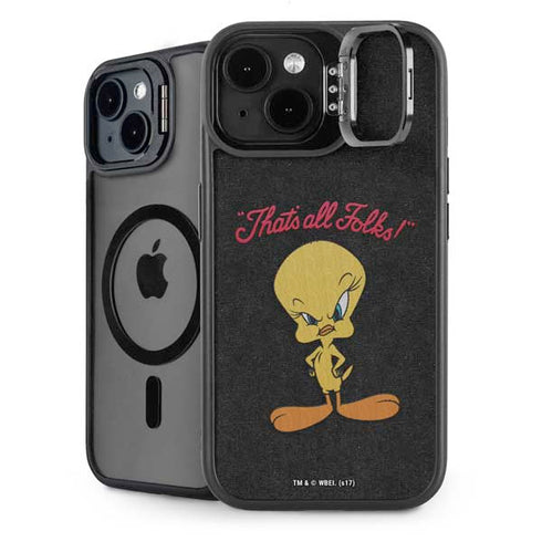Looney Tunes Tweety Bird Thats All Folks iPhone 14 Kickstand Case