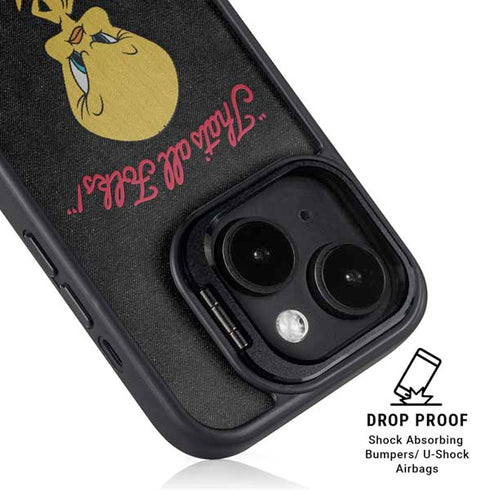 Looney Tunes Tweety Bird Thats All Folks iPhone 14 Plus Kickstand Case