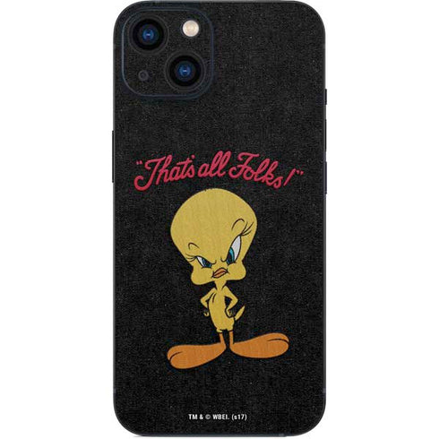 Looney Tunes Tweety Bird Thats All Folks iPhone Skins