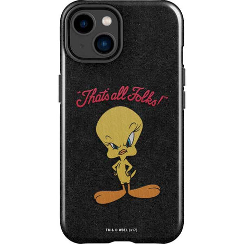 Looney Tunes Tweety Bird Thats All Folks iPhone 15 Impact Case