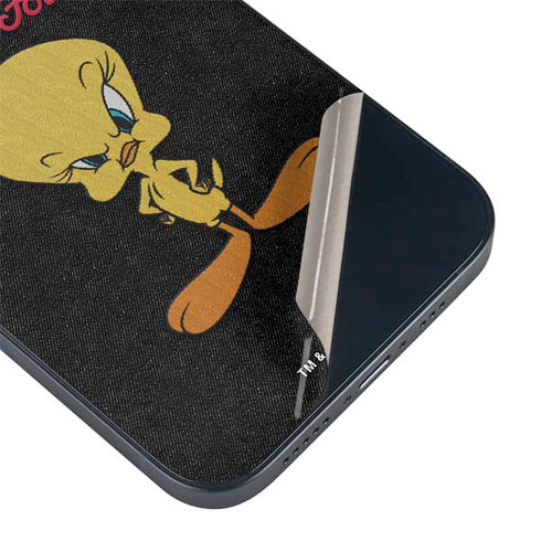 Looney Tunes Tweety Bird Thats All Folks iPhone 15 Skin