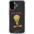 Looney Tunes Tweety Bird Thats All Folks iPhone 16 Plus Clear Case