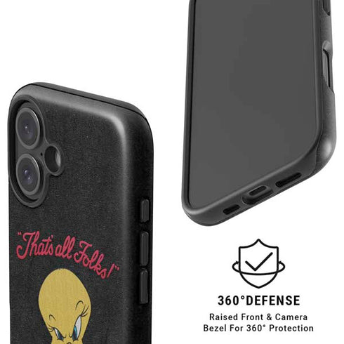 Looney Tunes Tweety Bird Thats All Folks iPhone 16 Plus Magsafe Impact Case