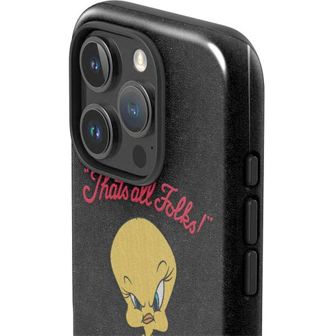 Looney Tunes Tweety Bird Thats All Folks iPhone 16 Pro Impact Case