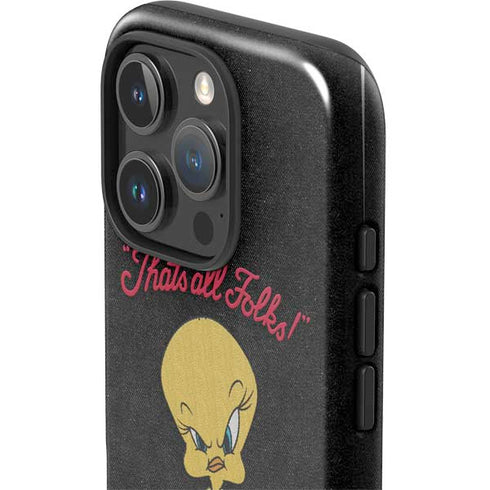 Looney Tunes Tweety Bird Thats All Folks iPhone 16 Pro Max Impact Case
