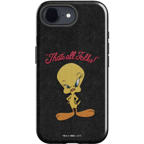 Looney Tunes Tweety Bird Thats All Folks iPhone 16e Impact Case