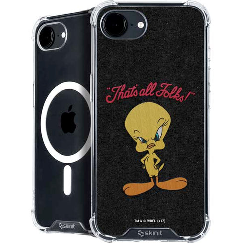 Looney Tunes Tweety Bird Thats All Folks iPhone 16e MagSafe Case
