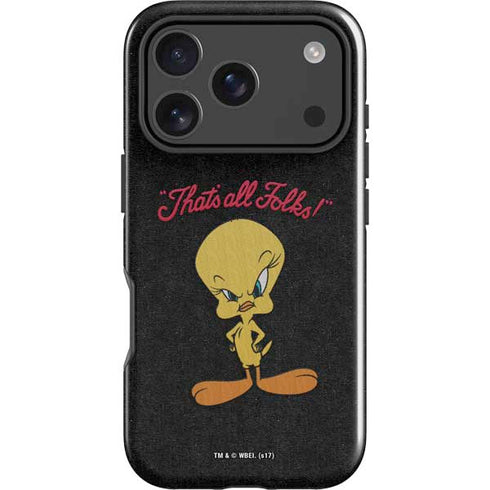 Looney Tunes Tweety Bird Thats All Folks iPhone 18 Pro Max Impact Case