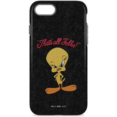 Looney Tunes Tweety Bird Thats All Folks iPhone Cases