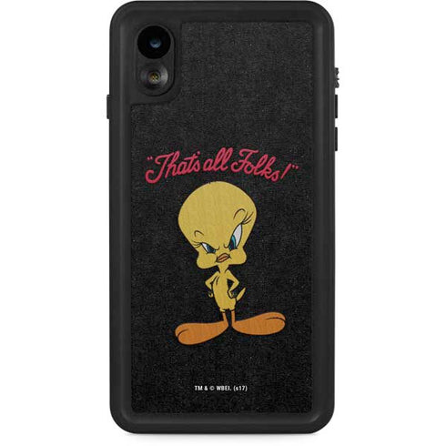 Looney Tunes Tweety Bird Thats All Folks iPhone Cases