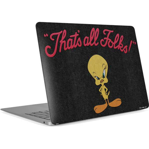 Looney Tunes Tweety Bird Thats All Folks Apple MacBook Air Skin