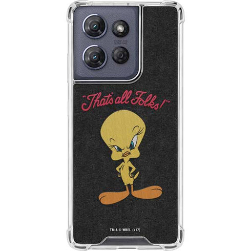 Looney Tunes Tweety Bird Thats All Folks Moto G Power 5G (2025) Clear Case