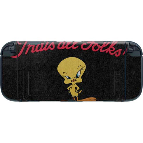 Looney Tunes Tweety Bird Thats All Folks Nintendo Switch 2 (2025) with Joy-Con Skin